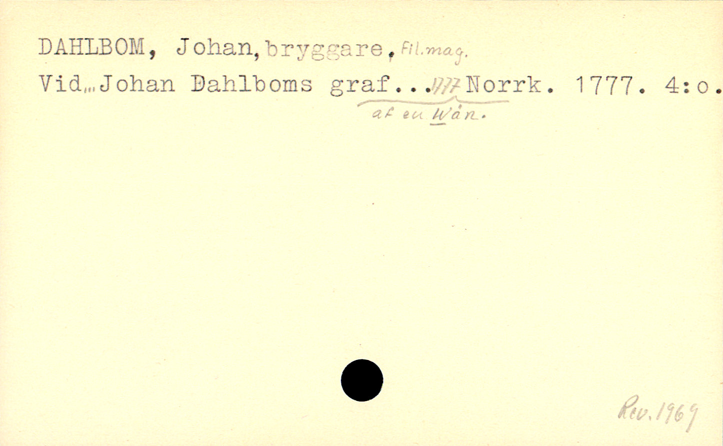 Catalogue Card_110997