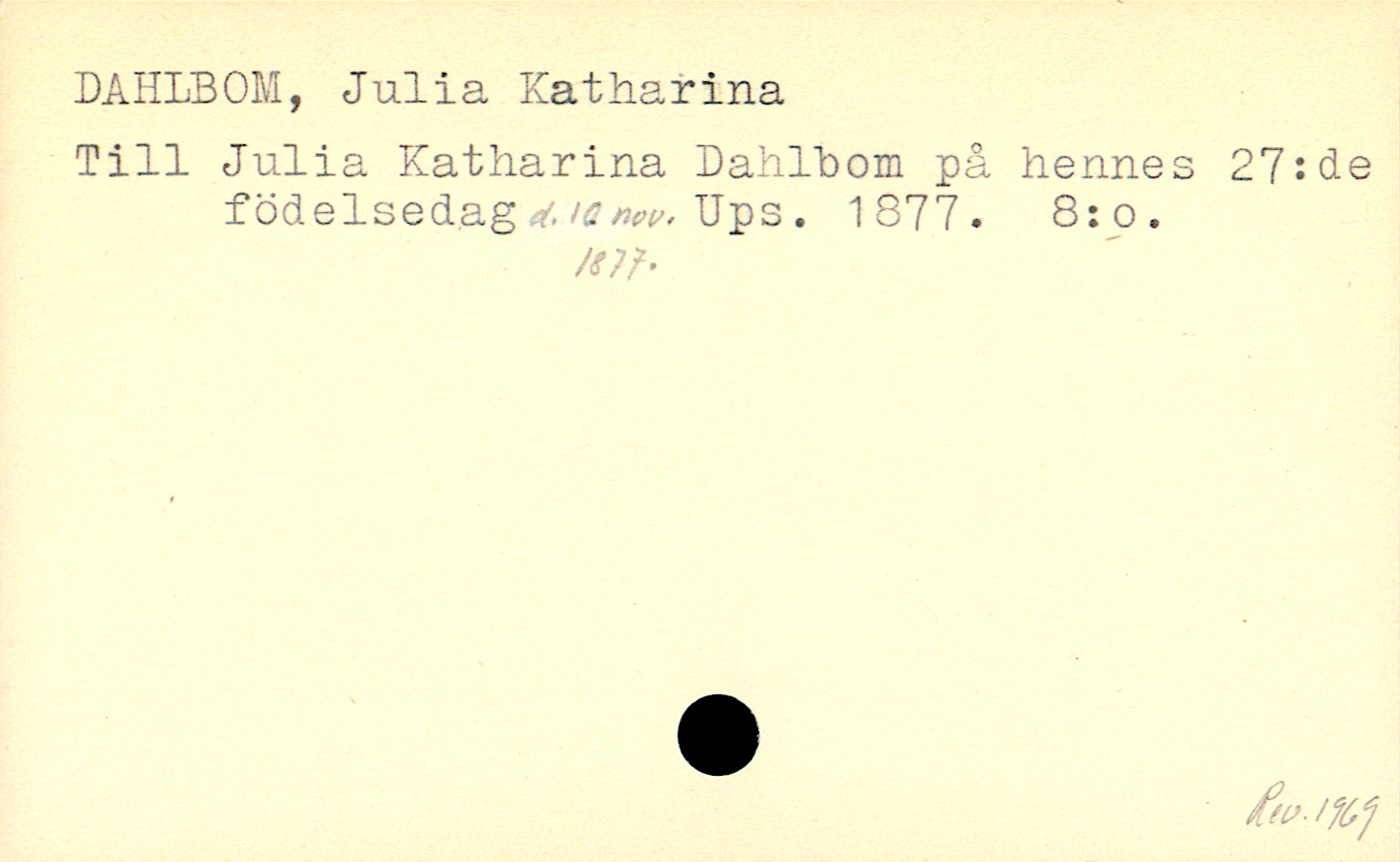 Catalogue Card_110998