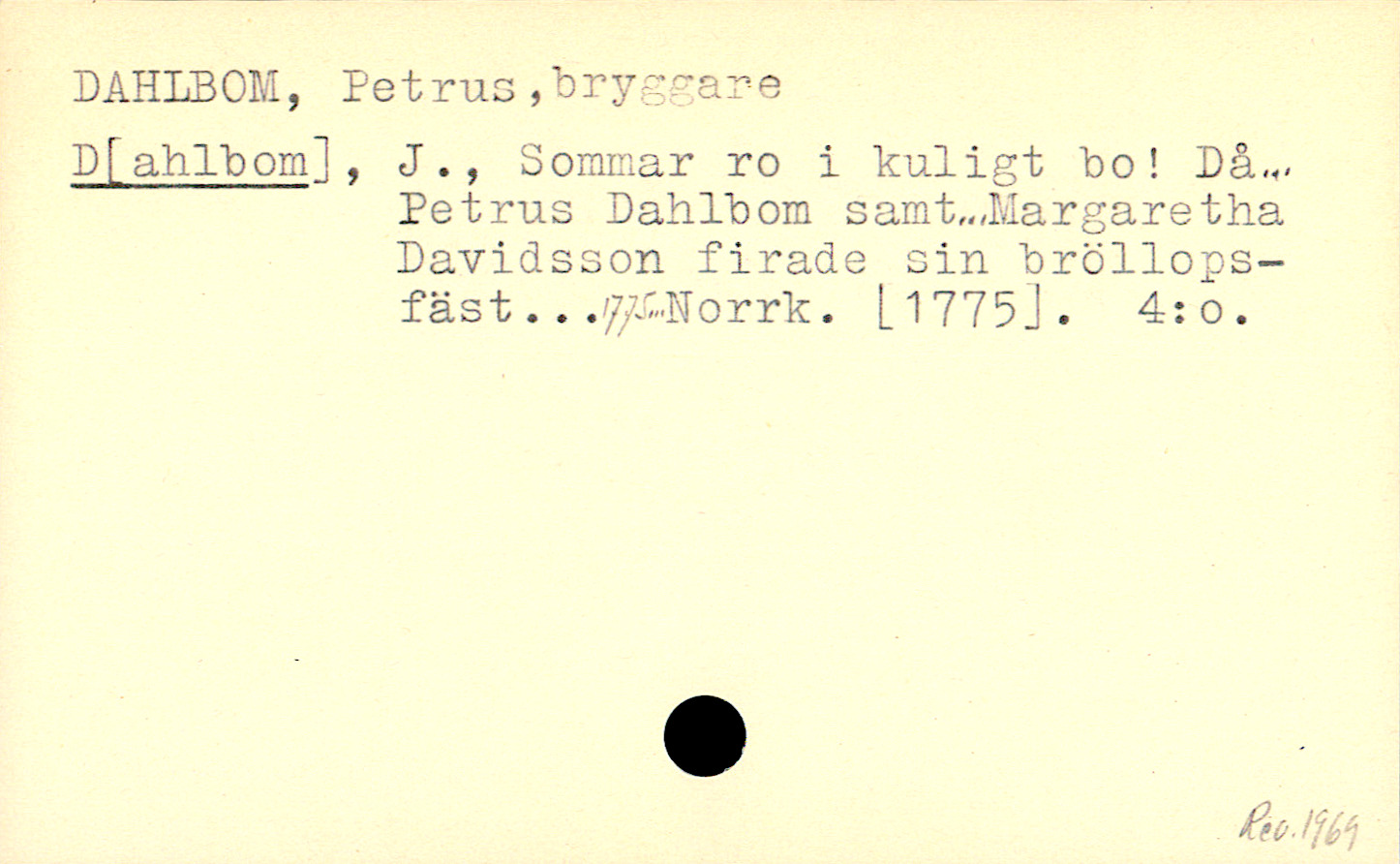 Catalogue Card_110999