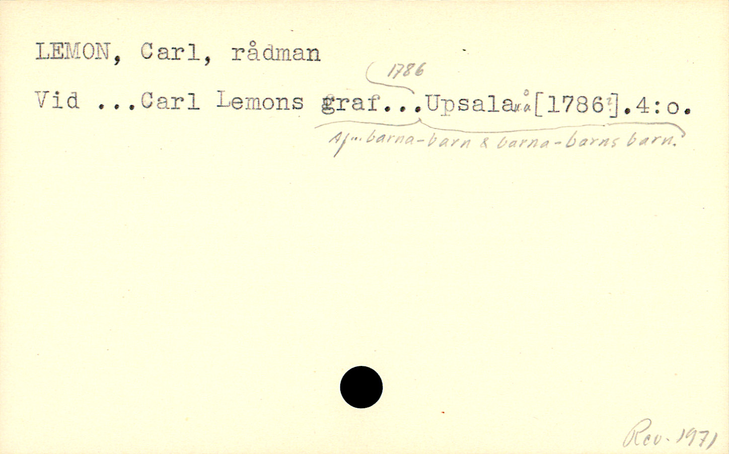 Catalogue Card_120164