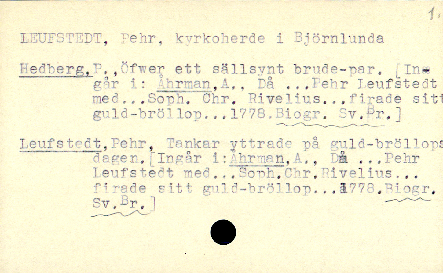 Catalogue Card