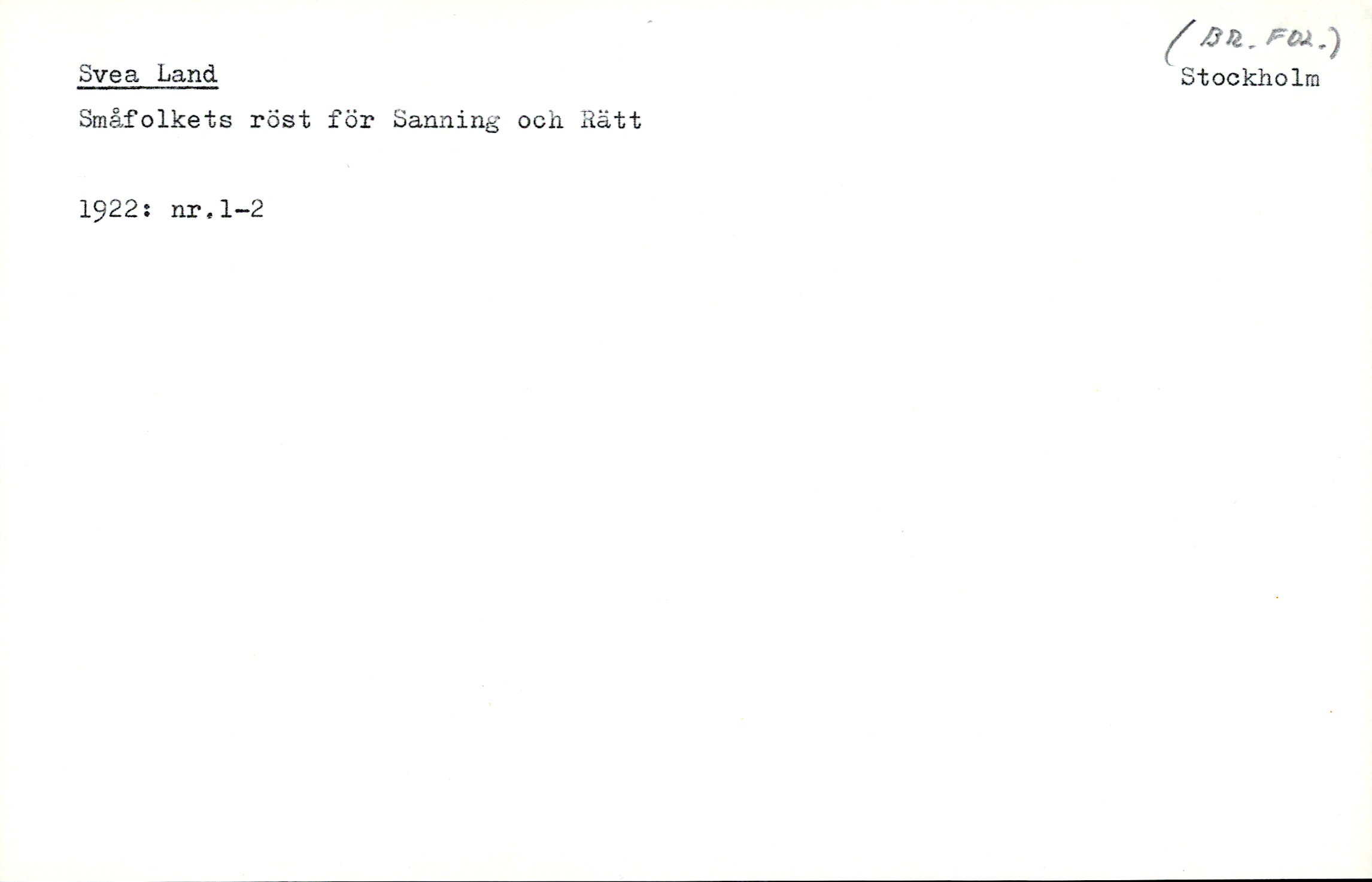 Catalogue Card_33095