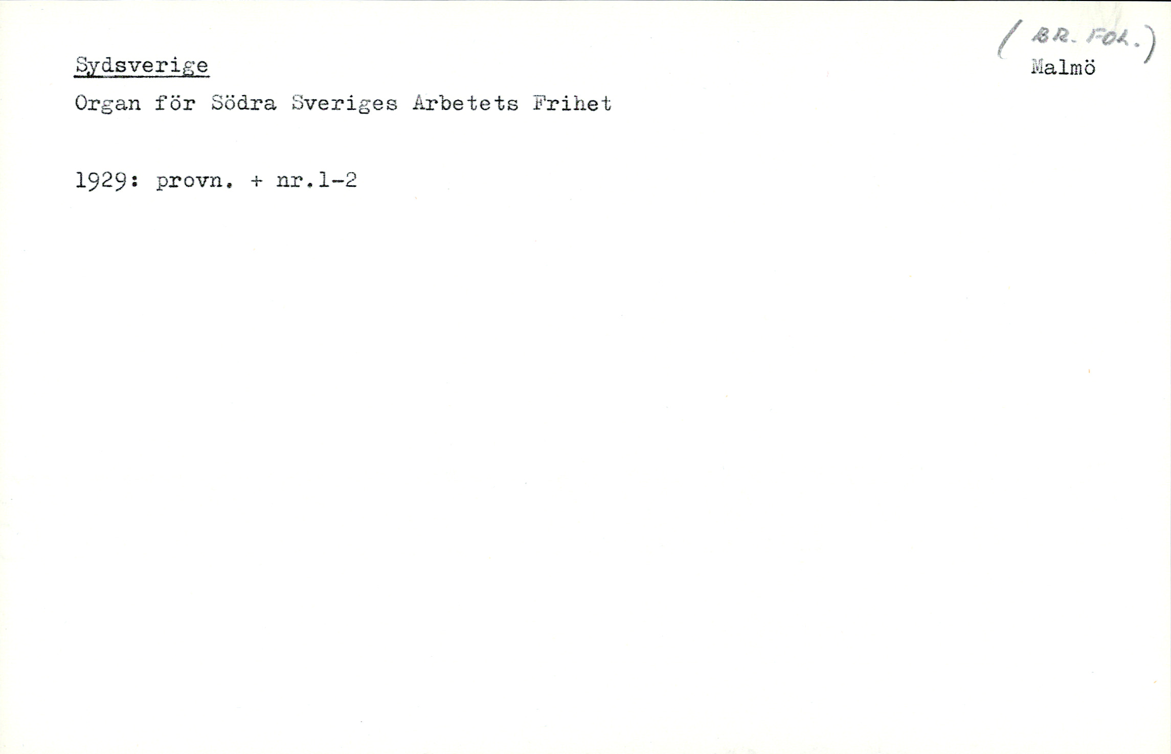 Catalogue Card_33303