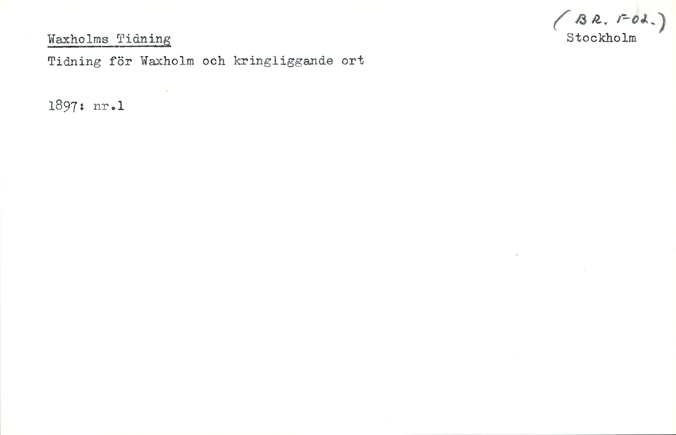 Catalogue Card_33740